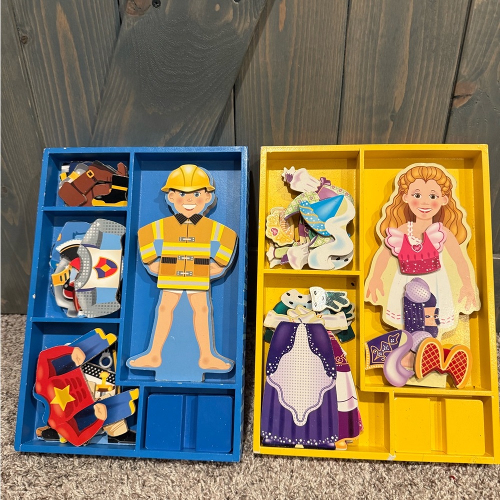 Melissa & Doug Magnetic Dress-Up Set - Blue and Yellow